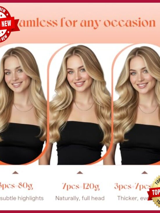 20 Inch Clip In Human Hair Extensions 120g Remy Hair for Volume Length main image 4